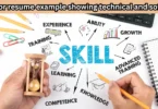skills for resume example showing technical and soft skills